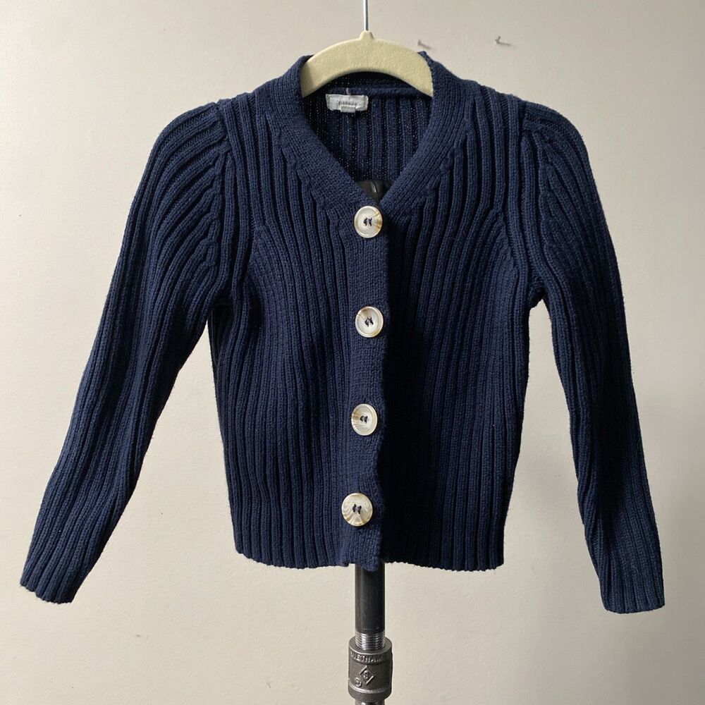 Lil Legs Knit V Cardigan - Navy - Size 2T